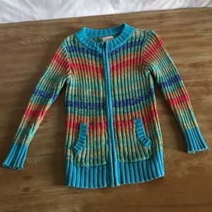 Peek Zip-up Sweater, Medium 6-7